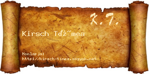 Kirsch Tímea névjegykártya